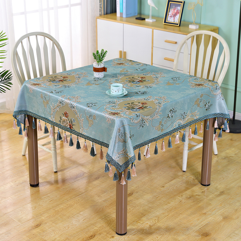 桌布轻奢高级感正方形麻将机桌布盖布欧式家用台布四方八仙桌桌布