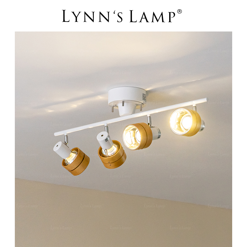Lynn	s立意日式北欧风格吸顶灯射灯实木明装客厅卧室背景墙轨
