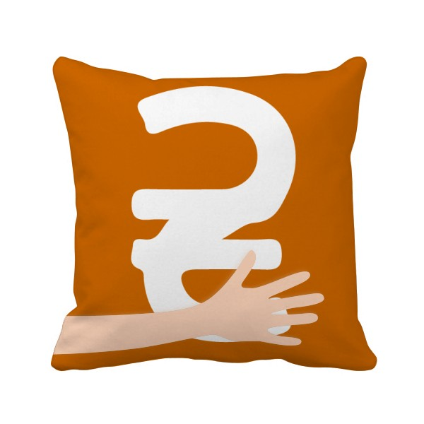 经典货币符号乌克兰格里夫纳手方形抱枕靠枕沙发靠垫双面含芯礼物