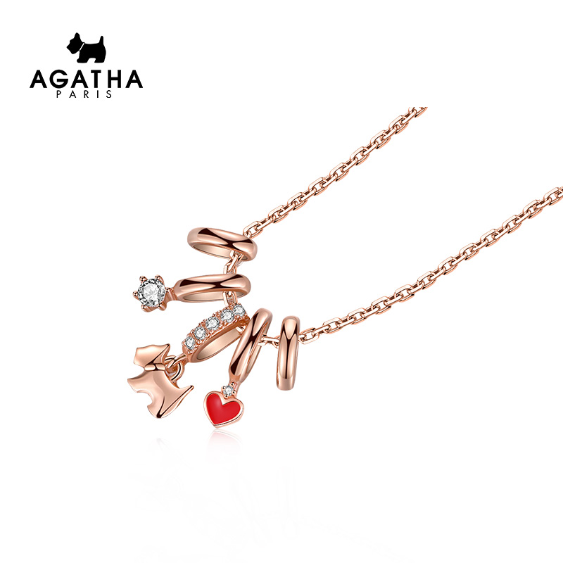 【进口免税】Agatha/瑷嘉莎幸运圈系列项链小众项链女小众设计