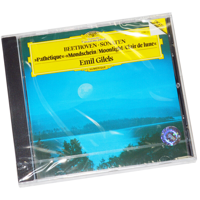 贝多芬钢琴奏鸣曲 月光/吉列尔斯 进口CD碟 企鹅三星带花 港版