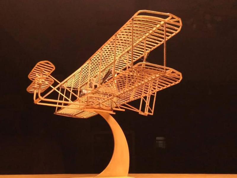 dwhobby木质螺旋桨飞机航模拼装手工制作3d立体模型摆件莱特兄弟