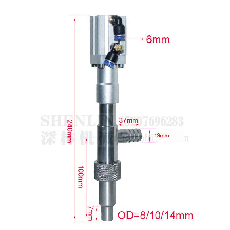 防滴漏灌装头SS304材质14mm口径6mm气管接头和19mm软管或卡盘接头
