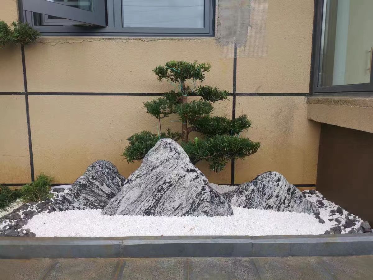 上海雪浪石摆件组合泰山装庭院园林别墅假天然枯水造景观拍照展览