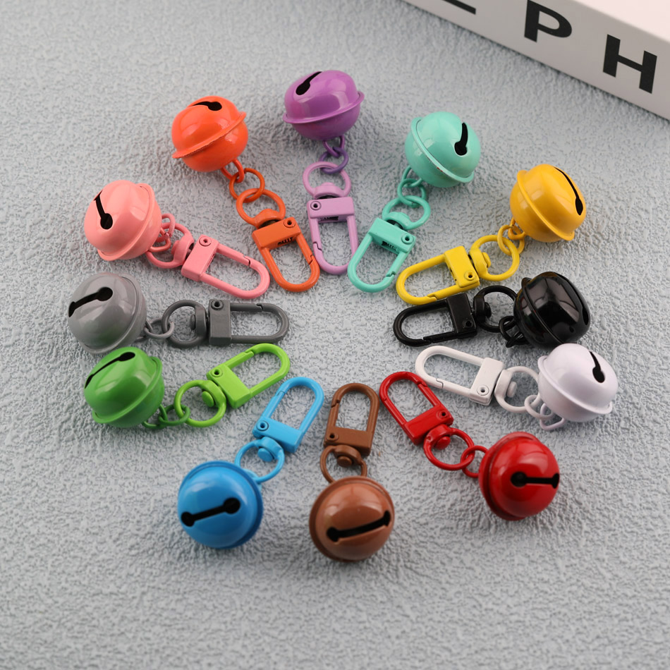 彩色烤漆门扣铃铛钥匙扣 diy手工自制耳机壳包包挂件饰品材料配件