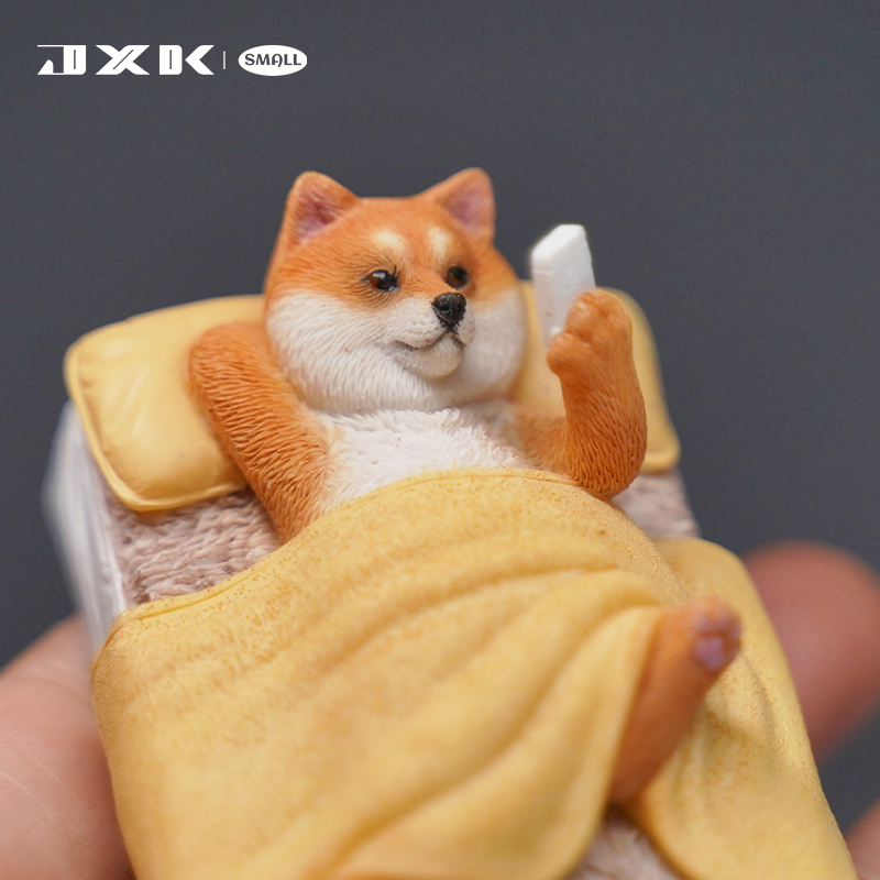 现货JXK官方正品 small 单身狗10.0柴犬模型可爱治愈系摆件送礼物