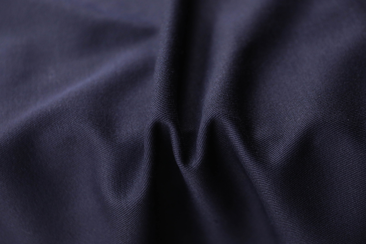 意大利进口藏青色细腻斜纹华达呢精纺纯羊毛布料设计师西装面料