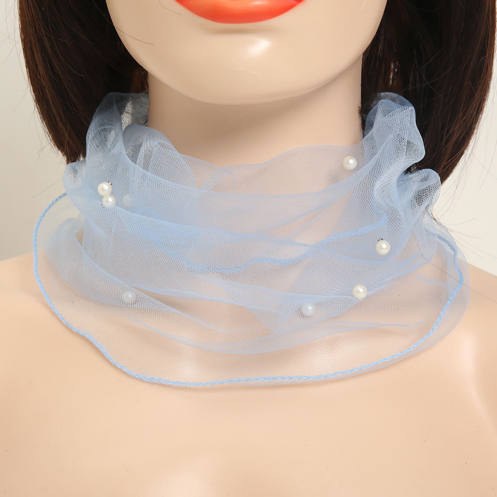 夏天遮疤神器脖子甲状腺术后遮挡疤痕的丝巾饰品透气防晒护颈围脖