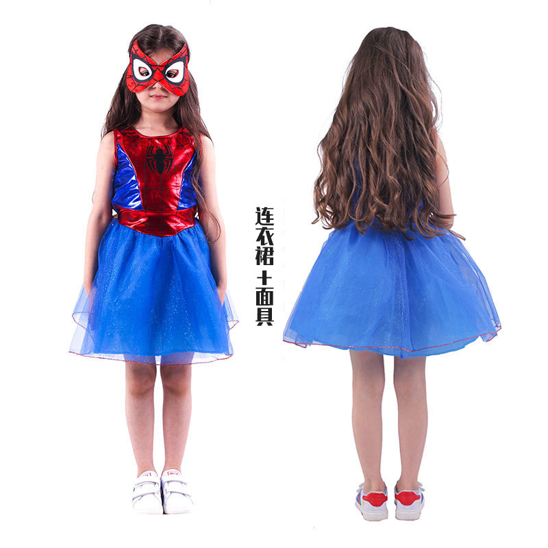 万圣节BSRLONS蜘蛛女侠cosplay儿童舞台装表演服万圣节扮演服装