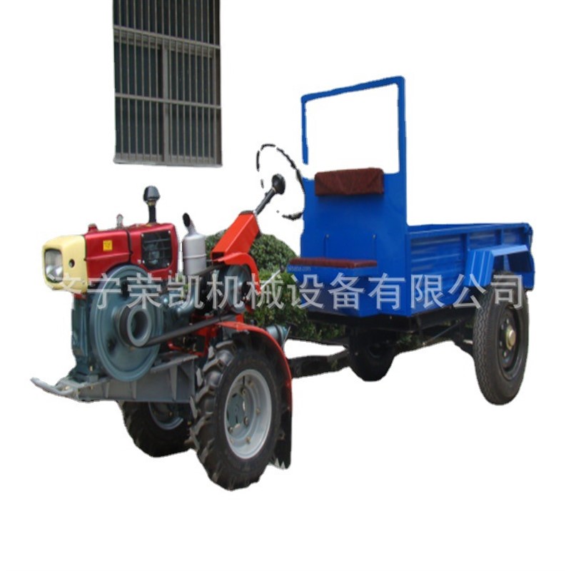 农用运输四轮手扶拖拉机前驱带自卸车斗拖拉机方向盘式手扶拖拉机