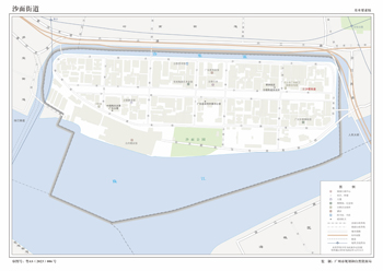 广州市荔湾区沙面街道地图行政区划水系交通地形卫星流域打印定制
