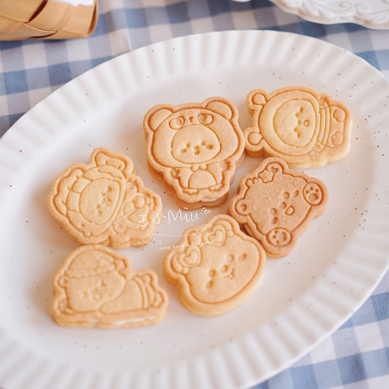 网红loopy海狸家用烘焙diy卡通模具儿童节小动物馒头夹心饼干模具