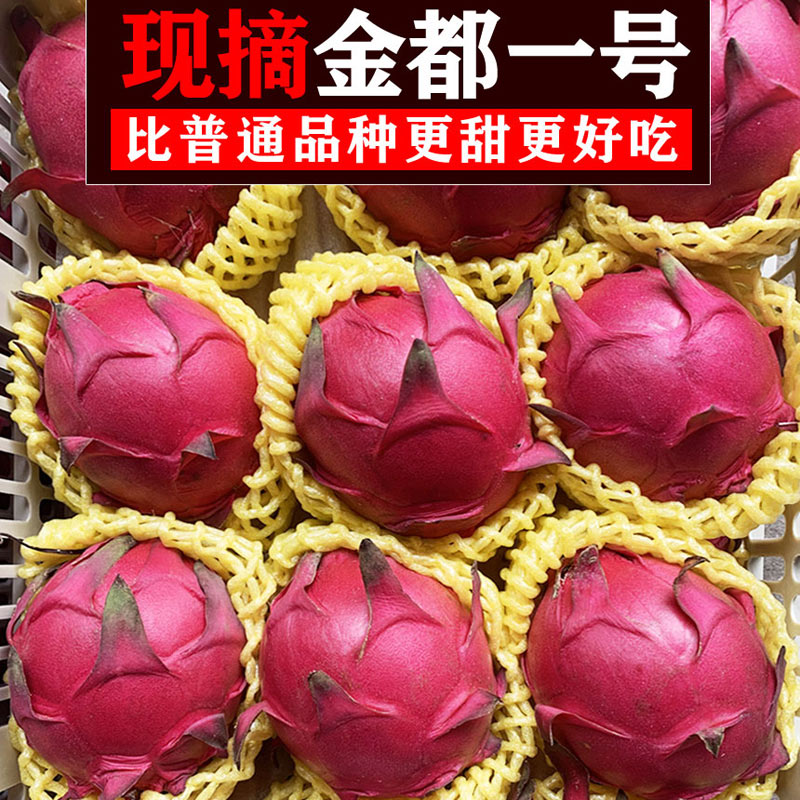 广西红心应当季包邮热带水果金都一号密宝果火龙果红龙果红心新鲜
