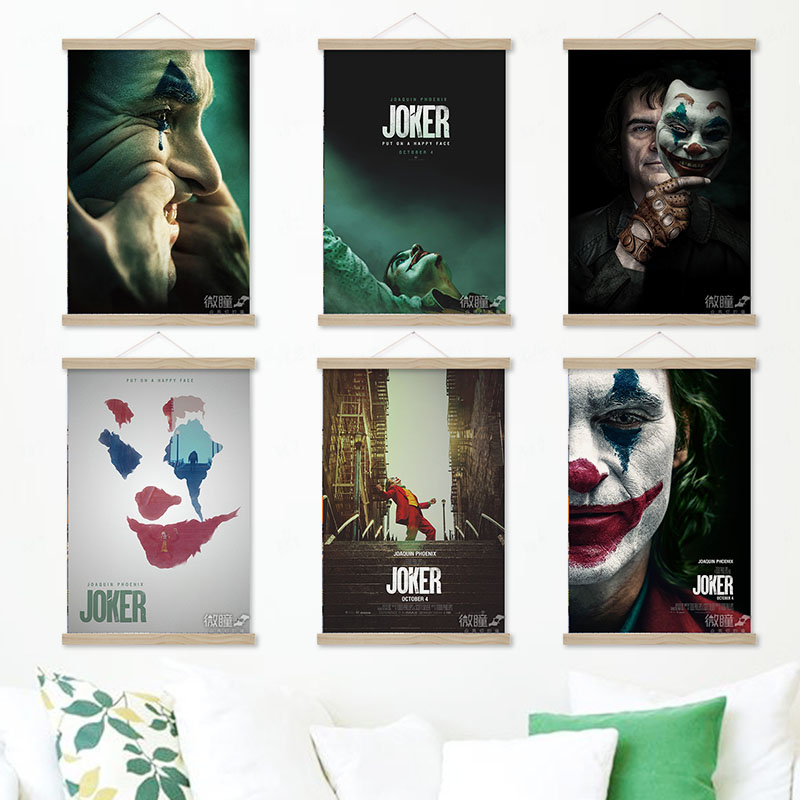 DC小丑2019电影海报挂画沙发背景墙装饰画 遮挡电表箱竖款装饰画