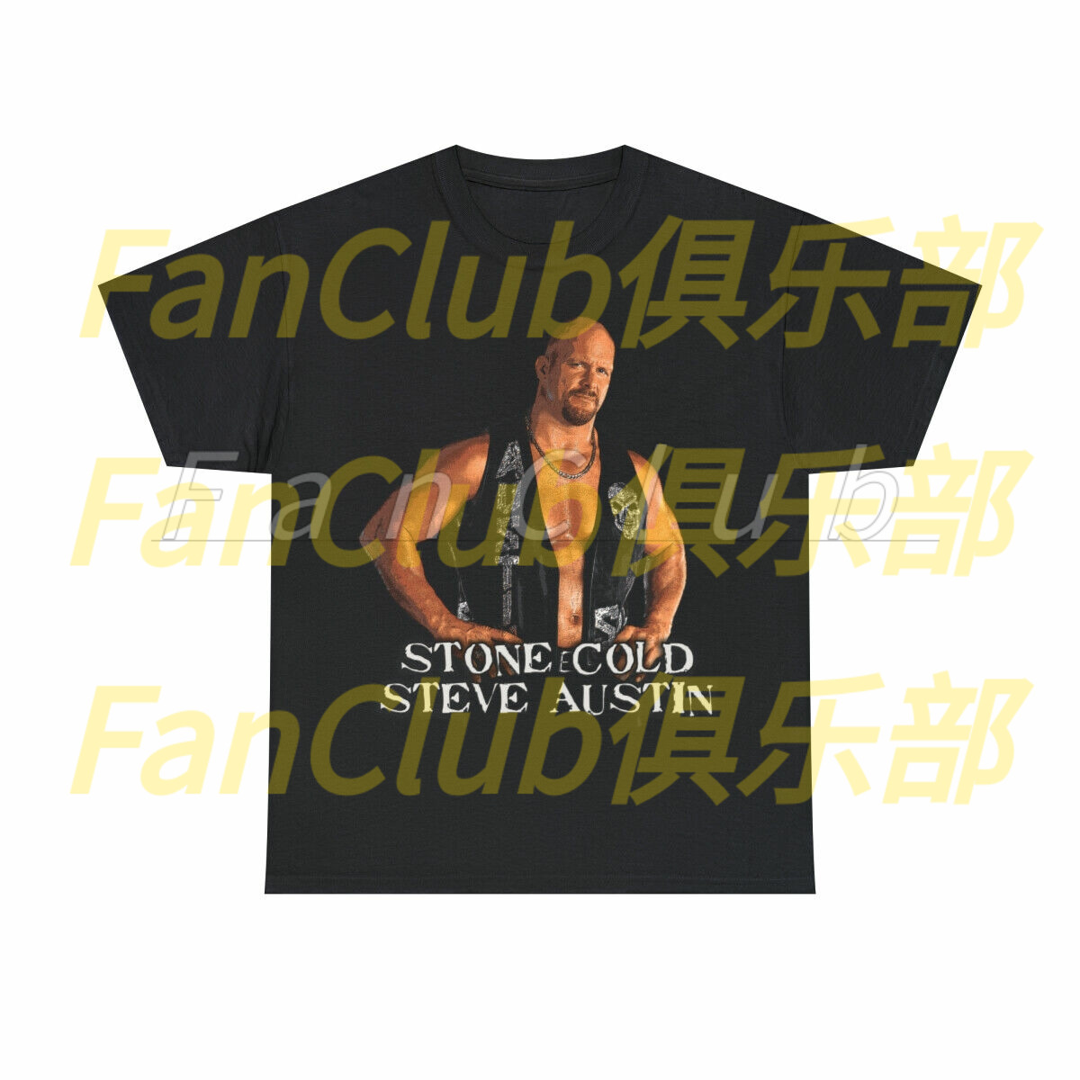 史蒂夫奥斯丁Stone Cold Steve Austin冷石奥斯汀摔角短袖T恤男女