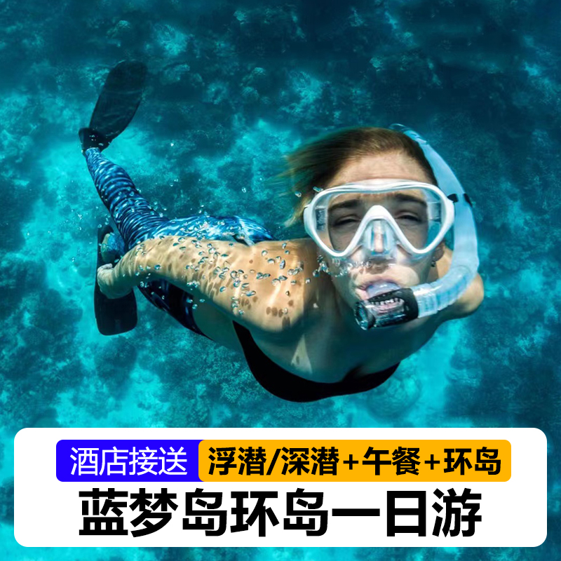【野生浮点】巴厘岛蓝梦岛一日游出海浮潜深潜水环岛游含船票旅游