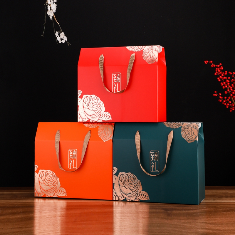 2024年新款创意设计端午节礼品通用瓦楞纸盒定做红色礼品包装盒