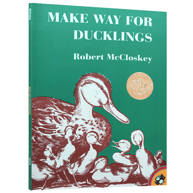 现货 让路给小鸭子 英文原版 情商培养绘本 Make Way for Ducklings 凯迪克金奖 汪培珽书单 铅笔画风格 3-7岁