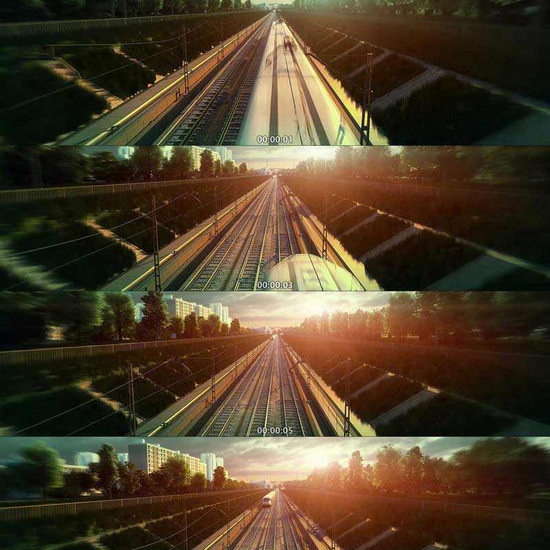 三维城市交通 高铁火车轨道 3D动画 三维漫游 城市宣传片视频素材