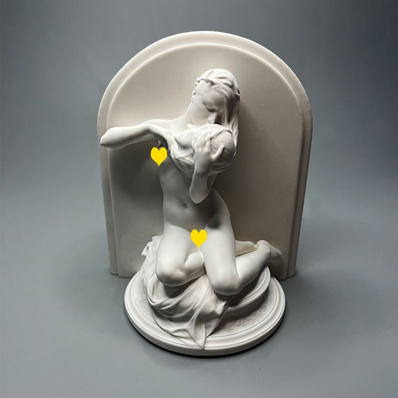 复古简约唯美艺术人物T石膏像雕塑高级感桌面摆件装饰礼品素描教
