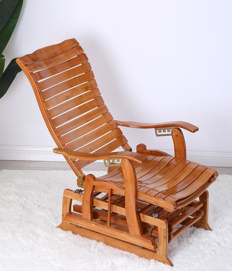 竹摇摇椅多功能可折叠躺椅家用凉椅老人靠背逍遥竹椅子