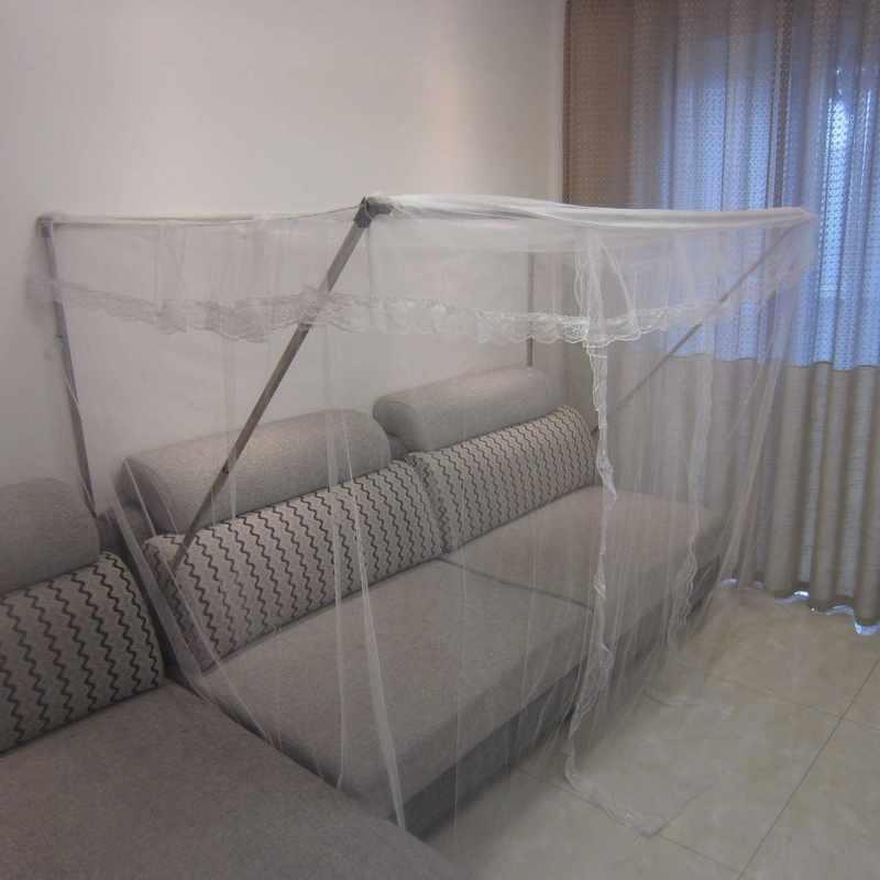 今日有货沙发蚊帐客厅横向沙发折叠床午休临时床单人床侧面用蚊帐