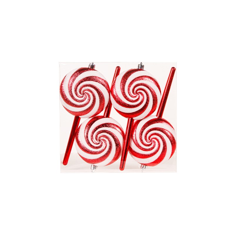 急速发货圣诞节装饰品 手绘糖果拐杖组合挂饰 派对聚会装饰套盒糖