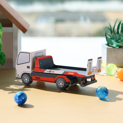 儿童手工折纸DIY拼装立体纸质模型生活交通工具大卡车货车搬运车