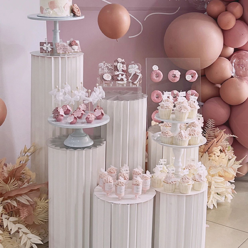 婚庆道具折纸甜品台路引婚礼气球派对布置生日橱窗装饰圆形摆件