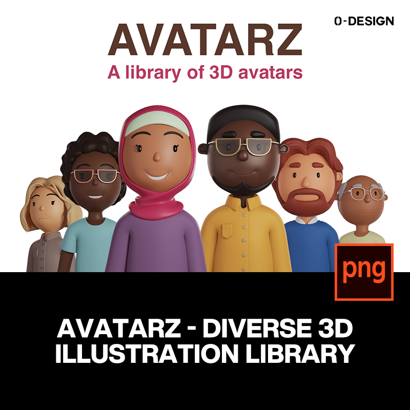 7100+创意可爱卡通人物社交3D立体头像插画设计png免抠图片素材