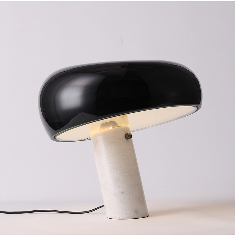 北欧创意简约flos史努比设计师现代客厅卧室床头蘑菇头大理石台灯