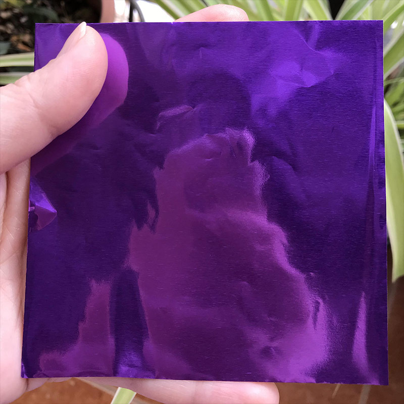 紫色锡纸光面巧克力龙珠普洱沱茶叶砖糯米蛋黑芝麻丸艾条包装铝箔