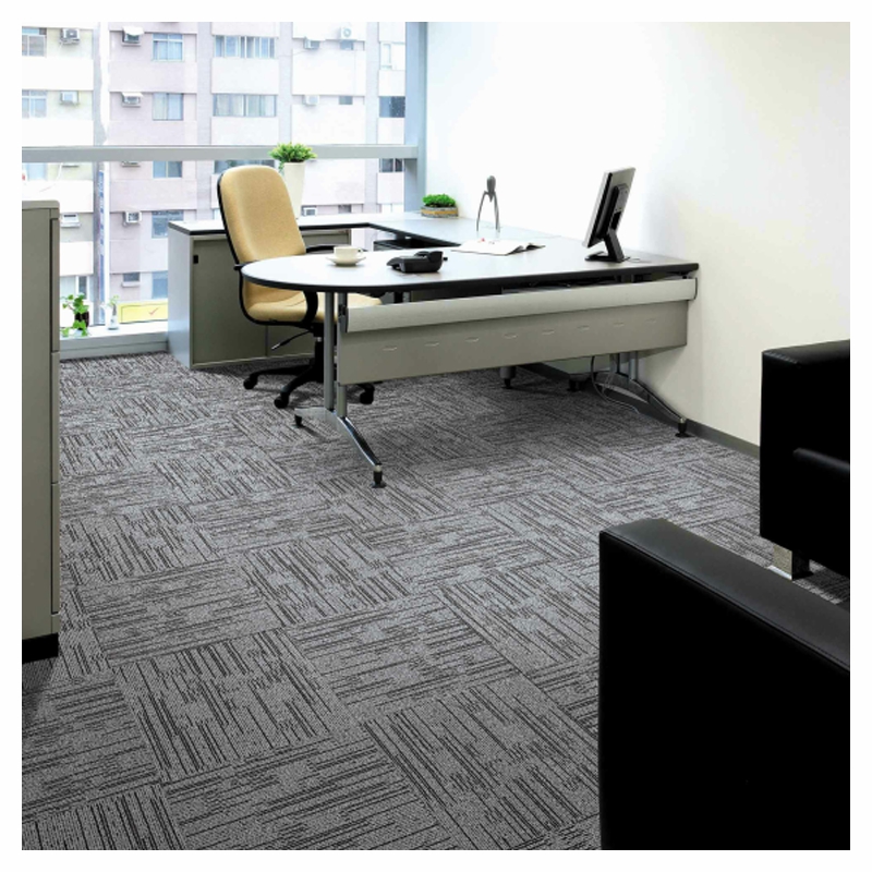 商用现代方块条纹办公室会议室宾馆走道加厚软底静音 TS巨东地毯