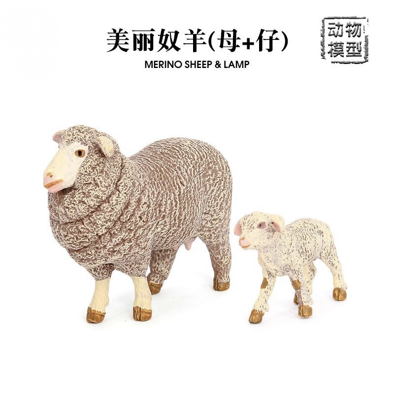 儿童仿真野生动物玩具模型羊类羔羊藏羚羊羊驼羚羊美丽奴羊山羊