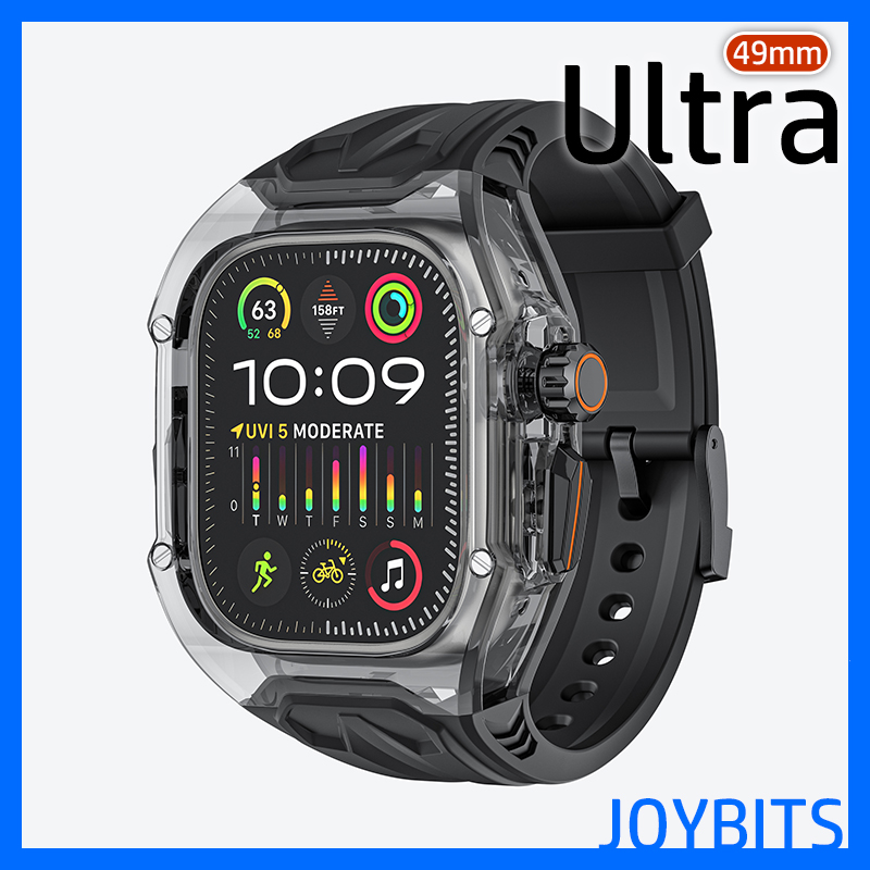透明Ultra理查德改装S9保护壳适用iWatch8苹果手表带氟橡硅胶49mm