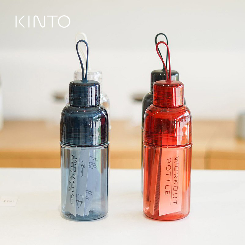 日本KINTO便携健身杯运动水壶手提塑料WORKOUT BOTTLE树脂冷水杯