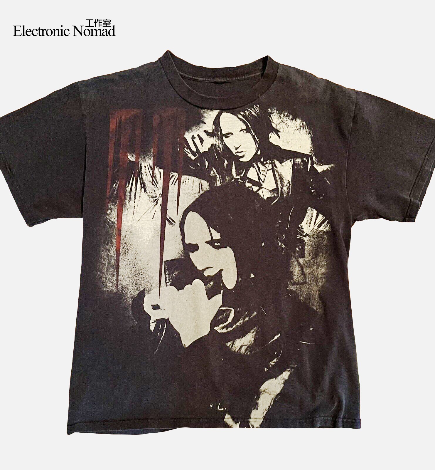 EN水洗大师歌手 玛丽莲 曼森  Marilyn Manson美潮短袖T恤90年代