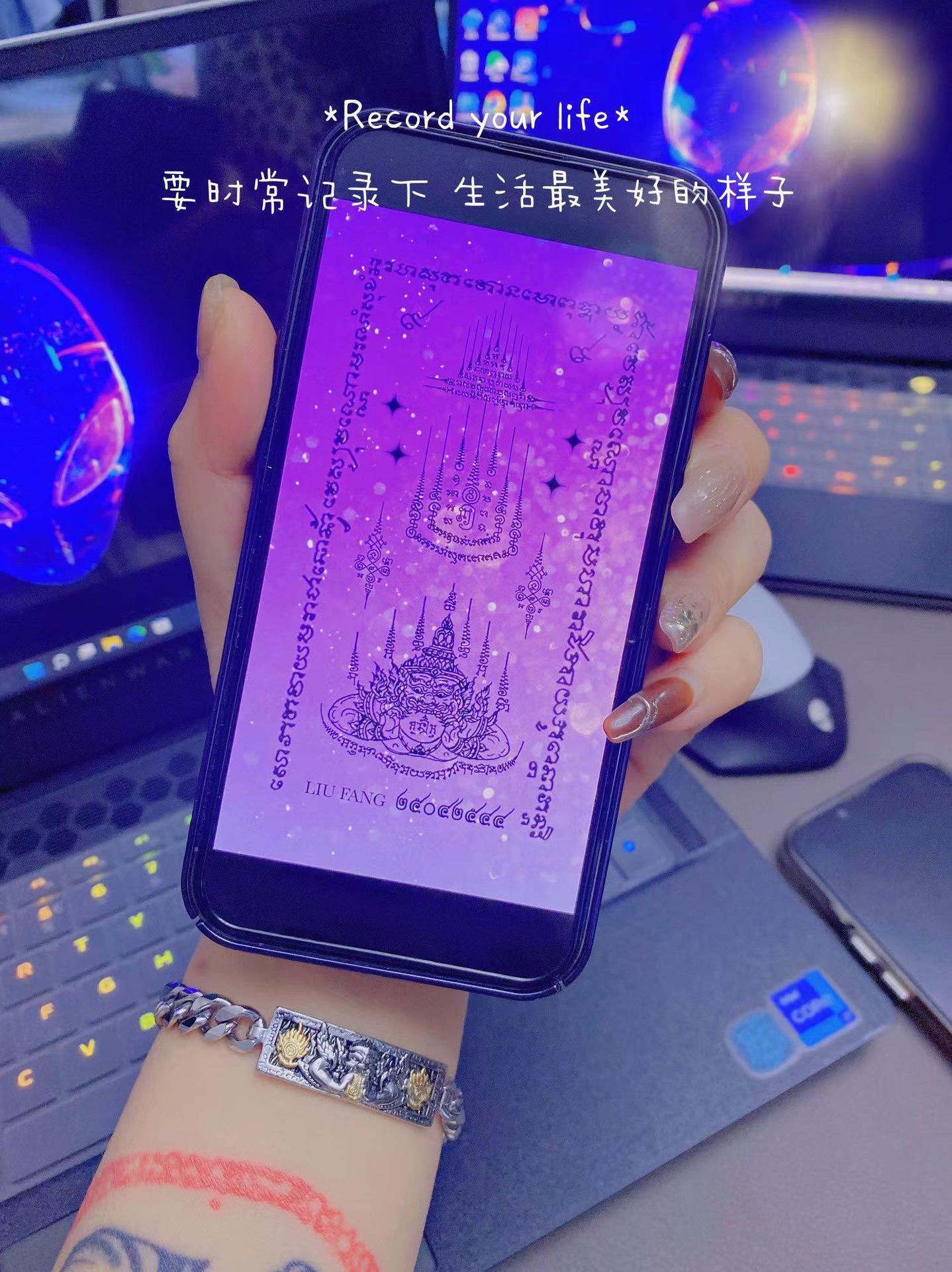 泰国特色佛牌手机屏保定制 星空一对一屏幕图片 背景图  阿赞南宫