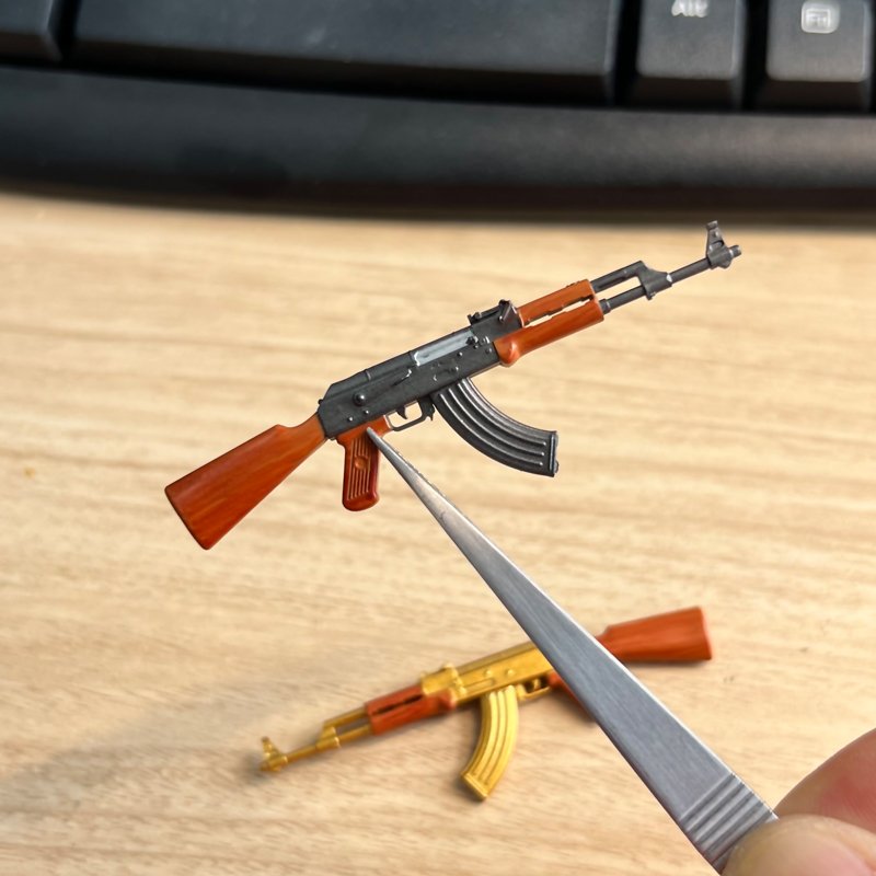 1/12兵人武器配件AK47突击步枪6寸figma可动人偶手办模型shf道具