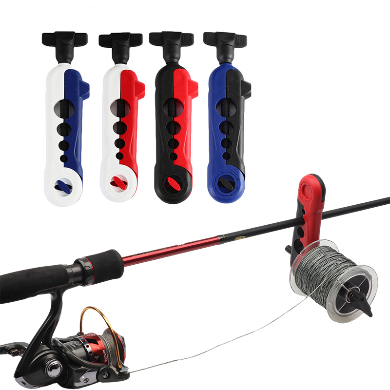 新便携简易路亚鱼竿渔轮上线器快速卷线器塑料绕线收线夹渔具垂钓