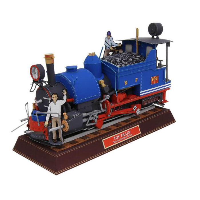 仿真交通工具蒸汽火车3d立体纸模型DIY手工制作儿童折纸益智玩具