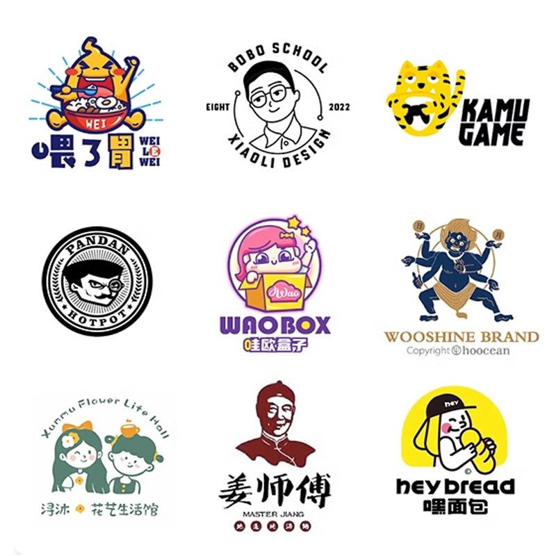 logo设计外卖餐饮标志烧烤店小吃卡通美团招牌头像字体商标志设计