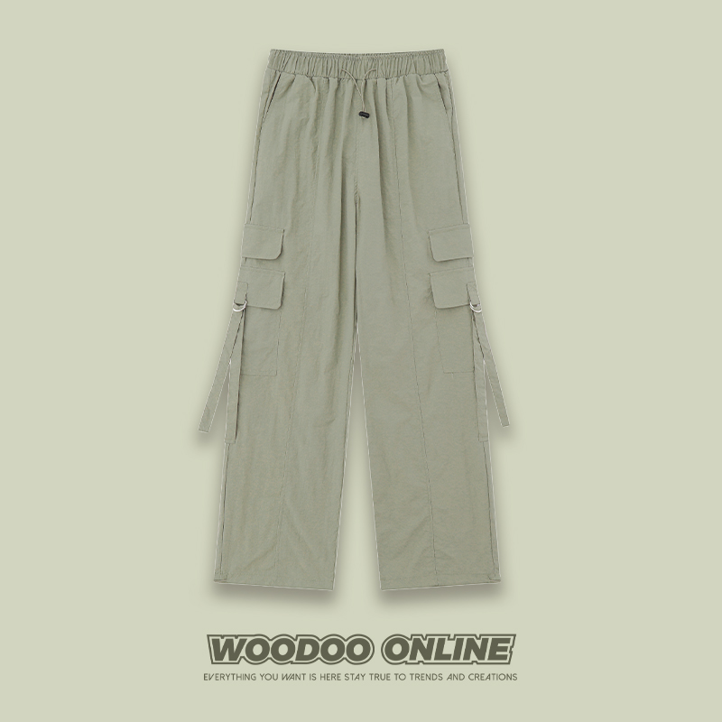 远方来客 WOODOO 设计师品牌 日系高街大口袋宽松工装 男女休闲裤