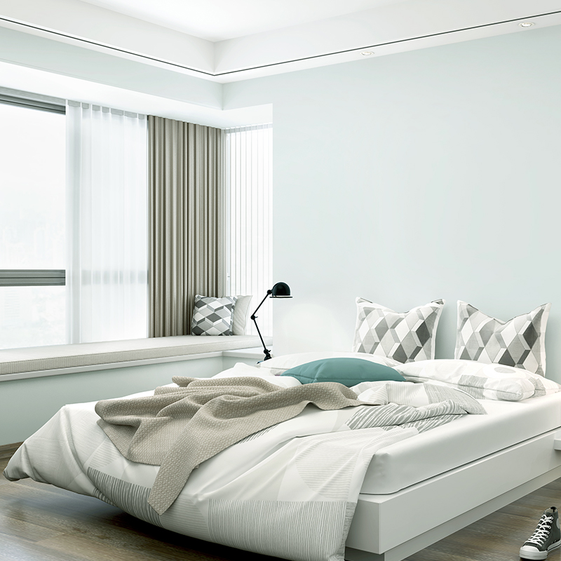 淡青灰色壁纸北欧浅灰色系现代简约纯色素色客厅卧室电视背景墙纸