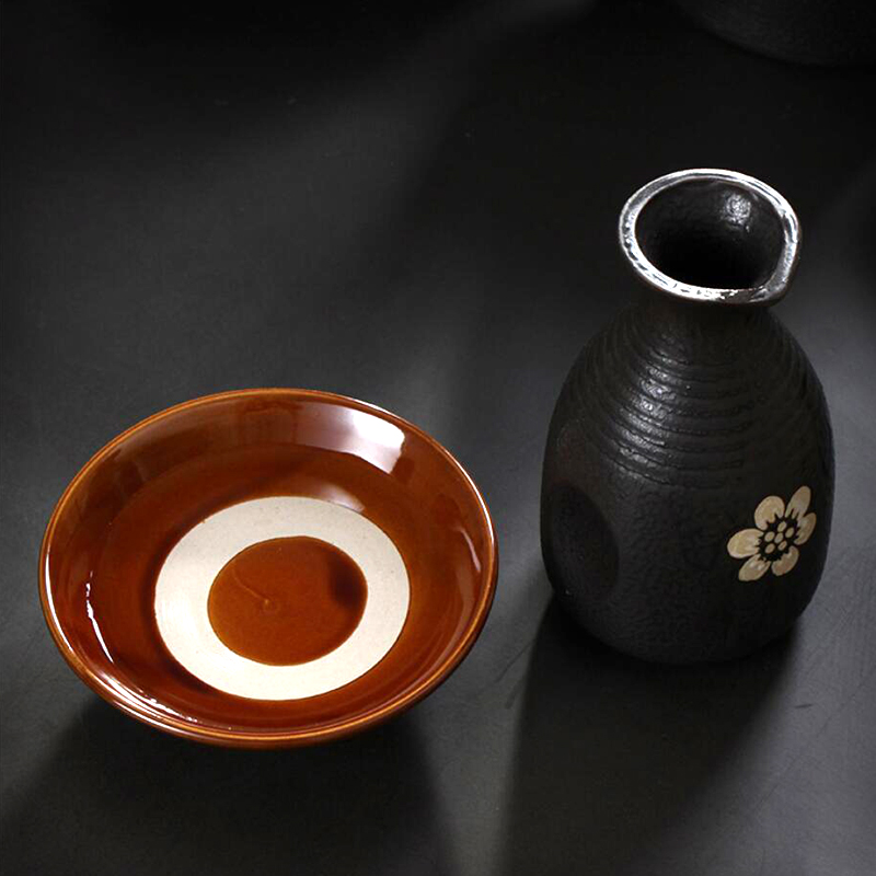 中式仿古粗陶棕色老式家用土陶碗商用酒碗米饭碗小菜碗粗陶小酒碗