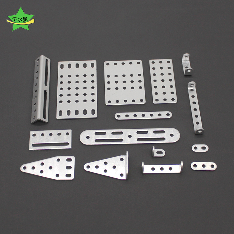 铝合金固定片连接片带孔方板立型三角板小制作模型拼装配件多规格