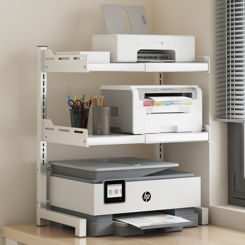 可伸缩打印机多层置物架办公室热敏纸复印机电脑桌快递单收纳架子