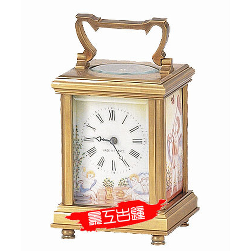 钟表 欧式钟表 机械座钟 古典 欧式小型珐琅画皮套钟