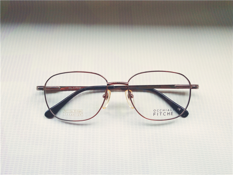 出口手工眼镜框纯钛眼镜原单大圈半框轻防辐射近视成年老人框架