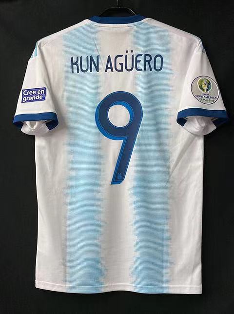 老款2019美洲杯阿根廷球衣梅西阿奎罗迪玛利亚迪巴拉足球服